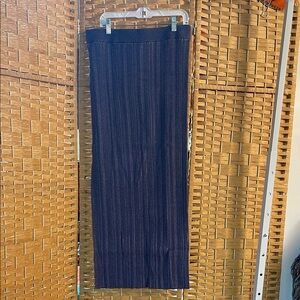 Misa Los Angeles Purple Striped Pencil Skirt